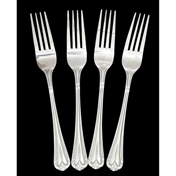 Hampton Silversmiths Katrinka 4 Dinner Forks Stainless Replacement Flatware 215 - Picture 1 of 7
